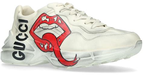 gucci sneakers with lips